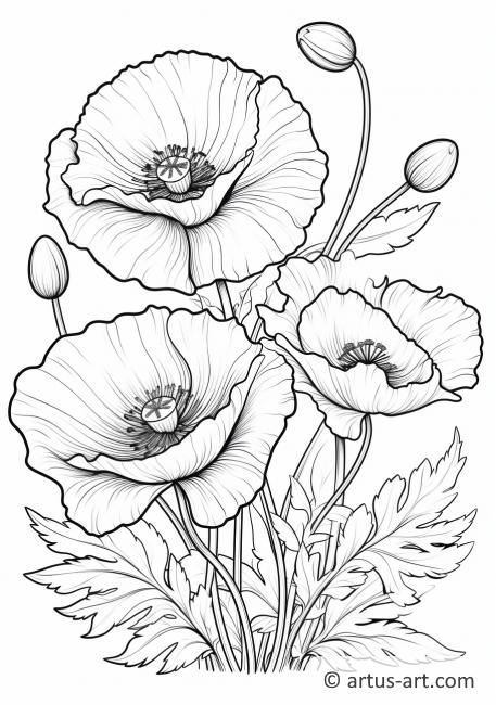 Poppy Parade Coloring Page